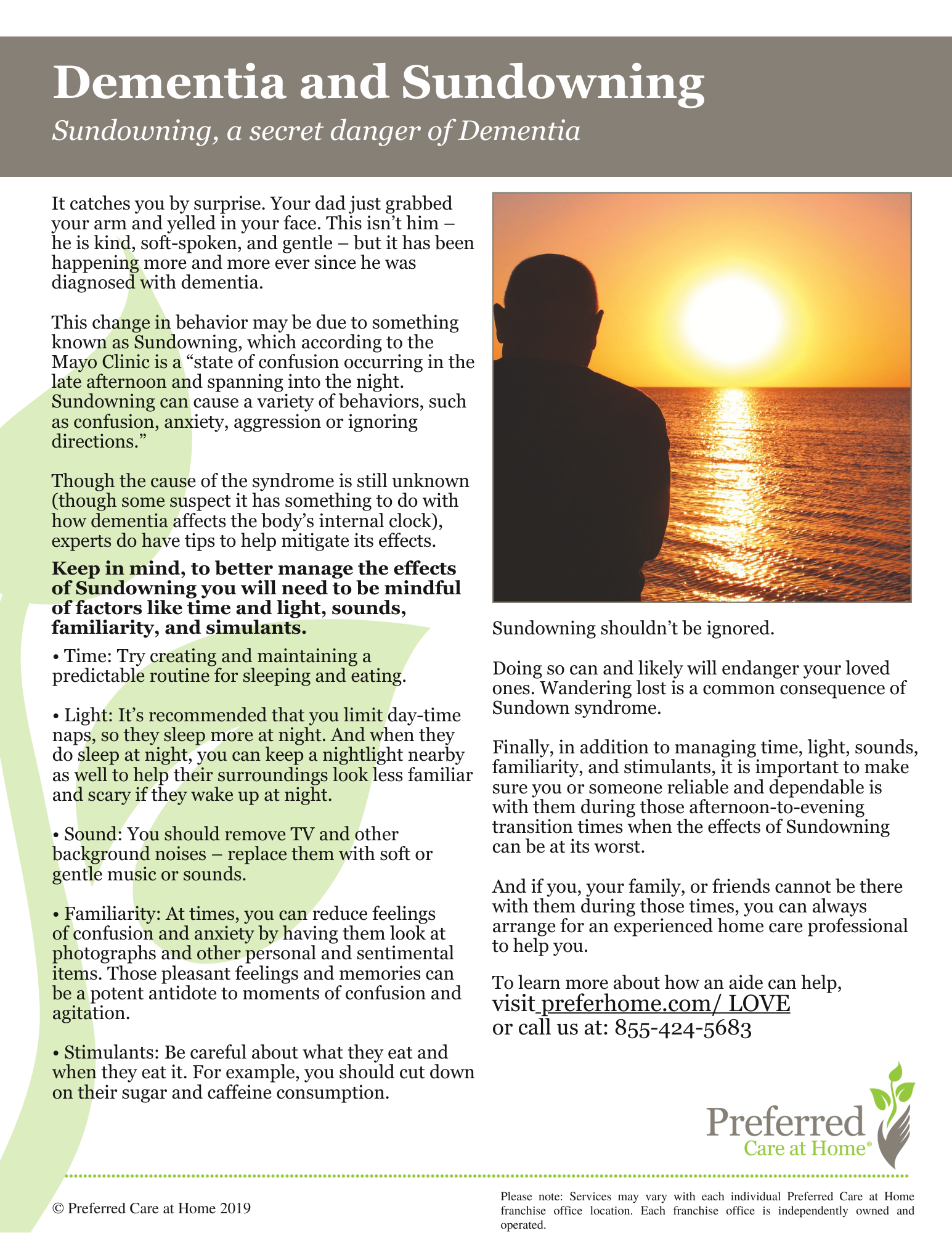 Dementia and Sundowning